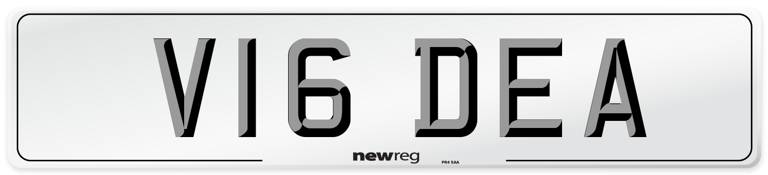 V16 DEA Number Plate from New Reg